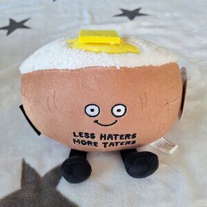 NEW Punchkins Baked Potato Plush Less Haters More‎ Taters 7" Funny Novelty Gift
